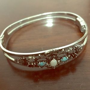 Carolyn Pollack Opal, Turquoise, Garnet bangle
